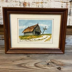 Original Watercolor "Barn" Art